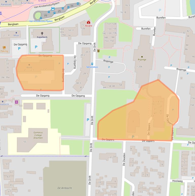 Kaart van postcodegebied 9203GD.