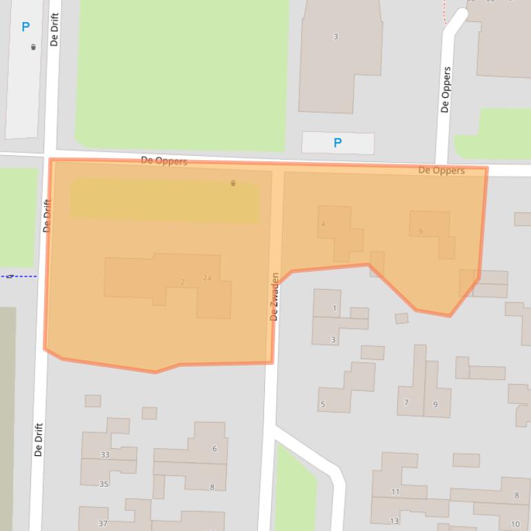 Kaart van postcodegebied 9203GE.