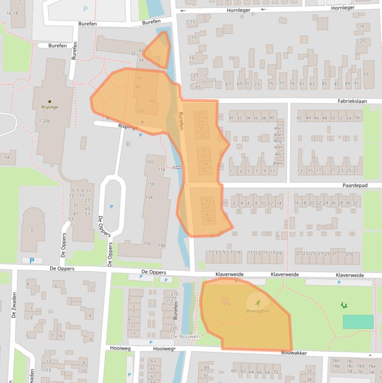 Kaart van postcodegebied 9203GN.
