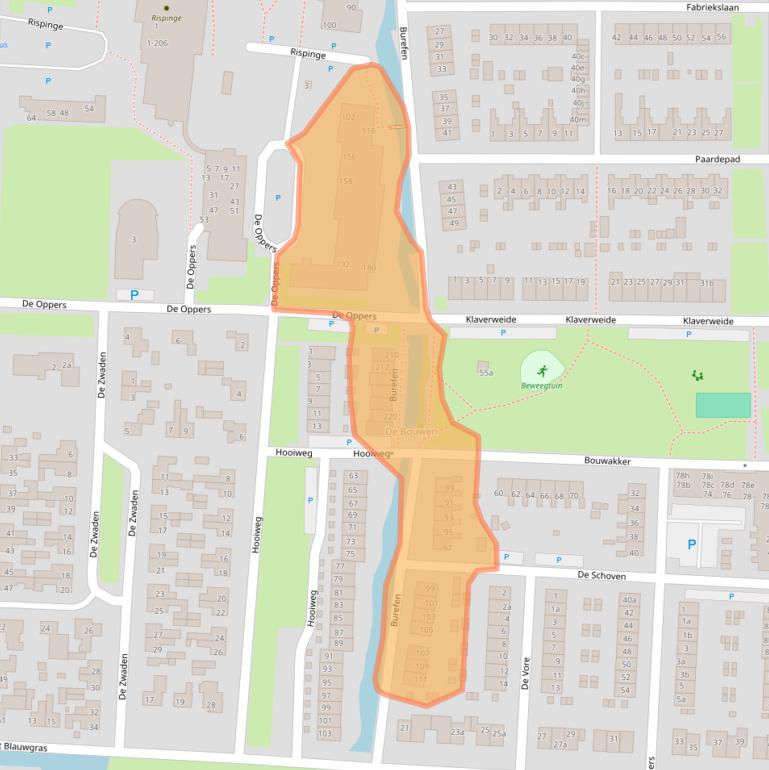 Kaart van postcodegebied 9203GP.