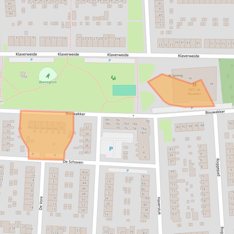 Kaart van postcodegebied 9203GS.