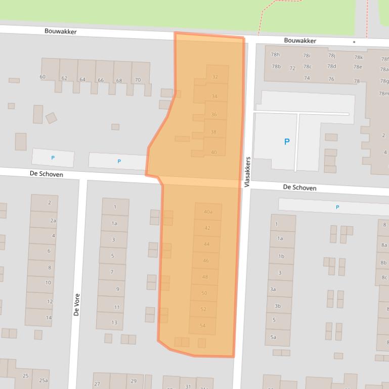 Kaart van postcodegebied 9203GZ.