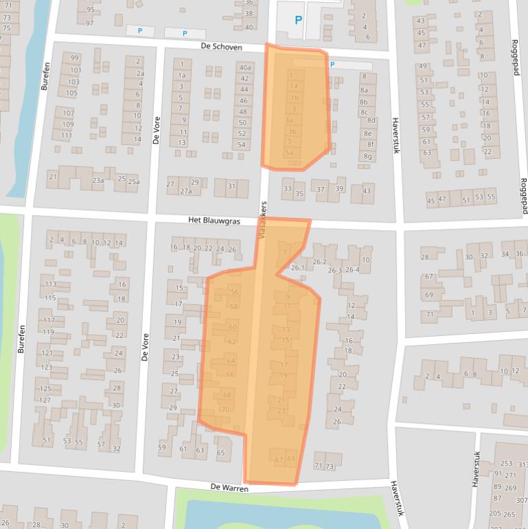 Kaart van postcodegebied 9203HA.