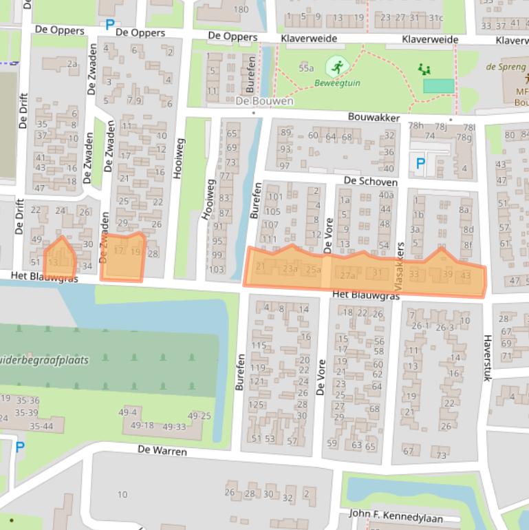 Kaart van postcodegebied 9203HJ.