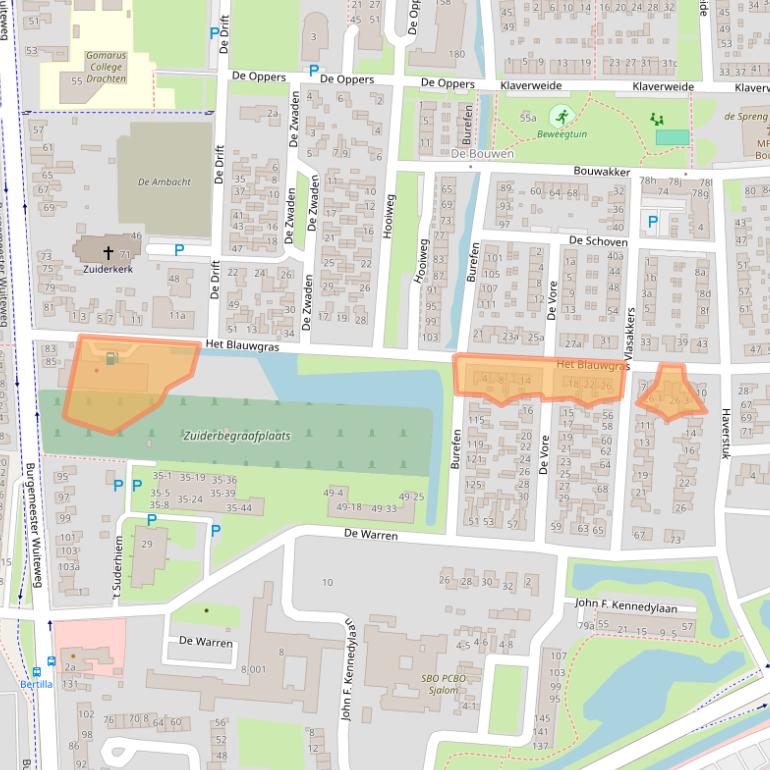 Kaart van postcodegebied 9203HM.