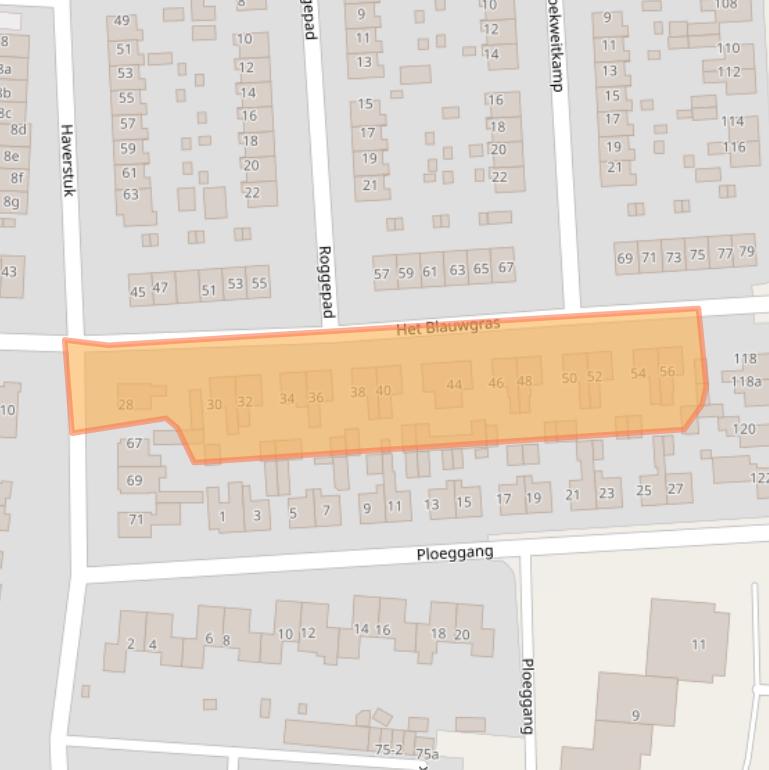 Kaart van postcodegebied 9203HN.