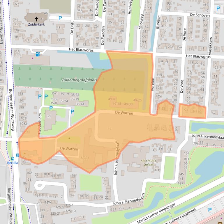 Kaart van postcodegebied 9203HT.