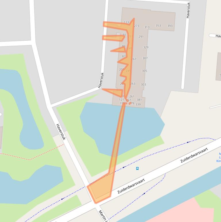 Kaart van postcodegebied 9203JJ.