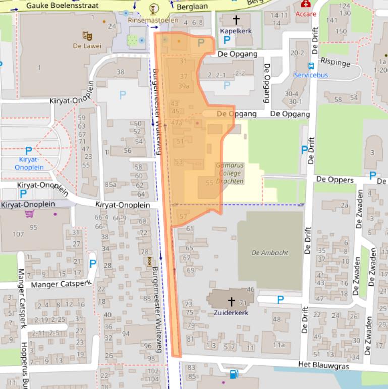 Kaart van postcodegebied 9203KA.