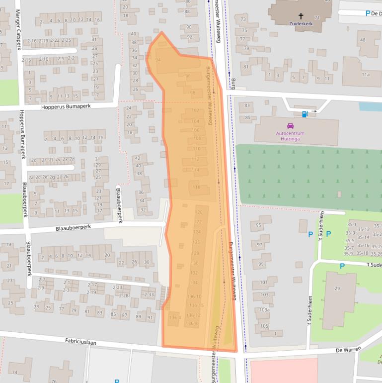 Kaart van postcodegebied 9203KN.
