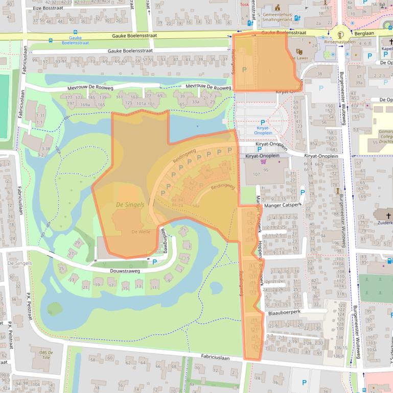 Kaart van postcodegebied 9203KR.