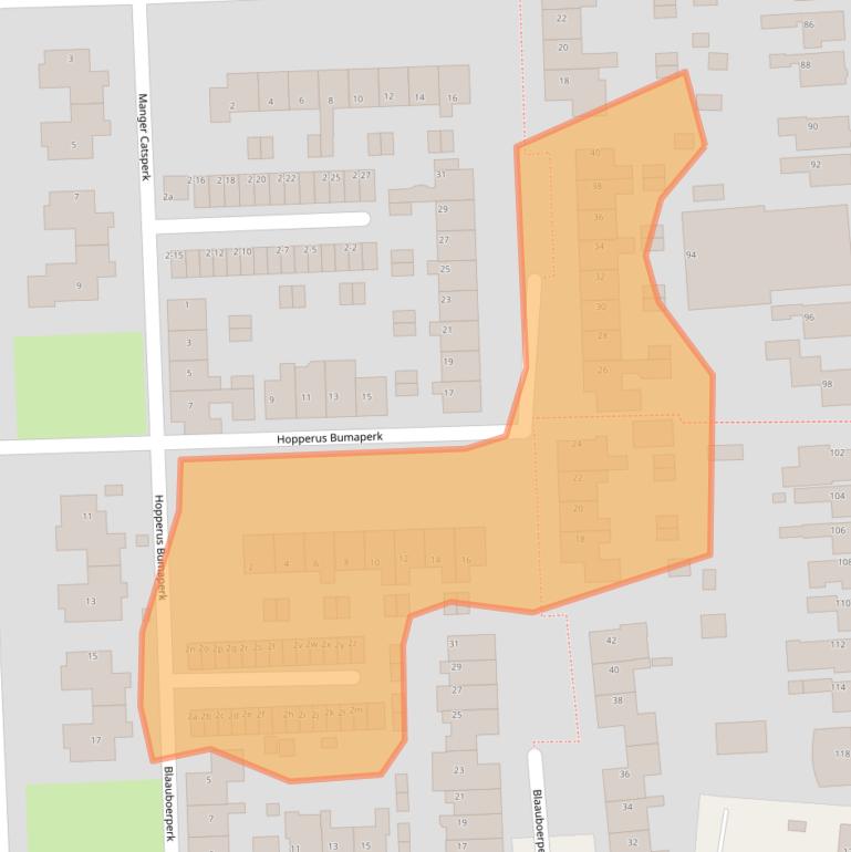 Kaart van postcodegebied 9203KX.