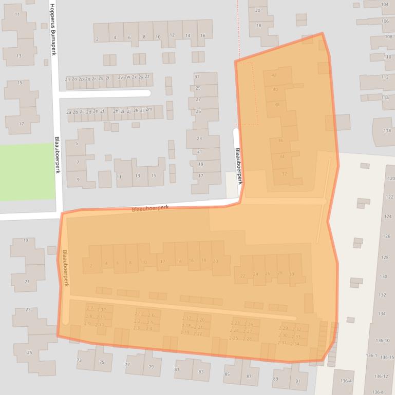Kaart van postcodegebied 9203LA.