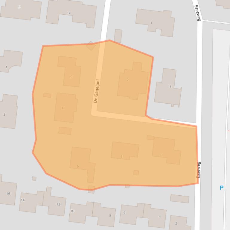 Kaart van postcodegebied 9203LL.