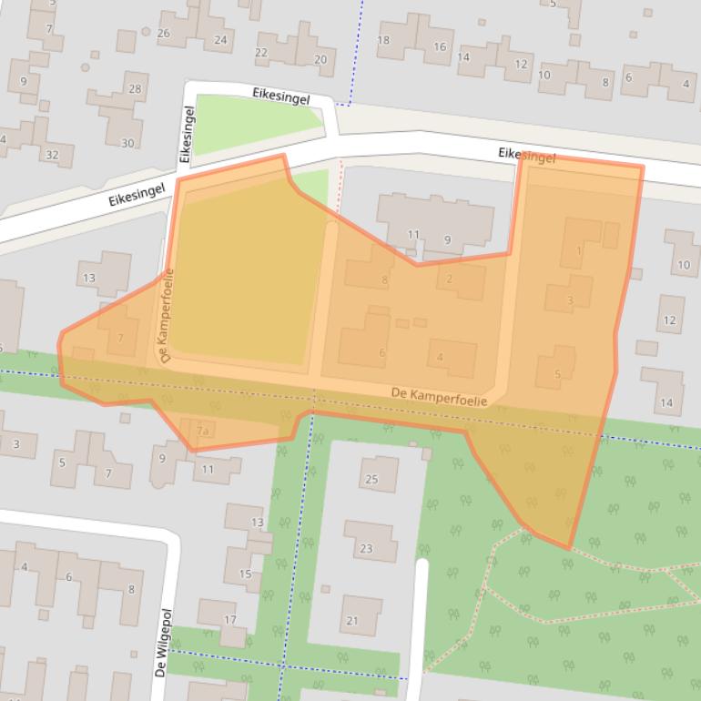 Kaart van postcodegebied 9203LT.