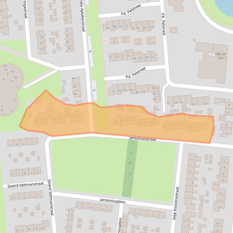 Kaart van postcodegebied 9203NK.