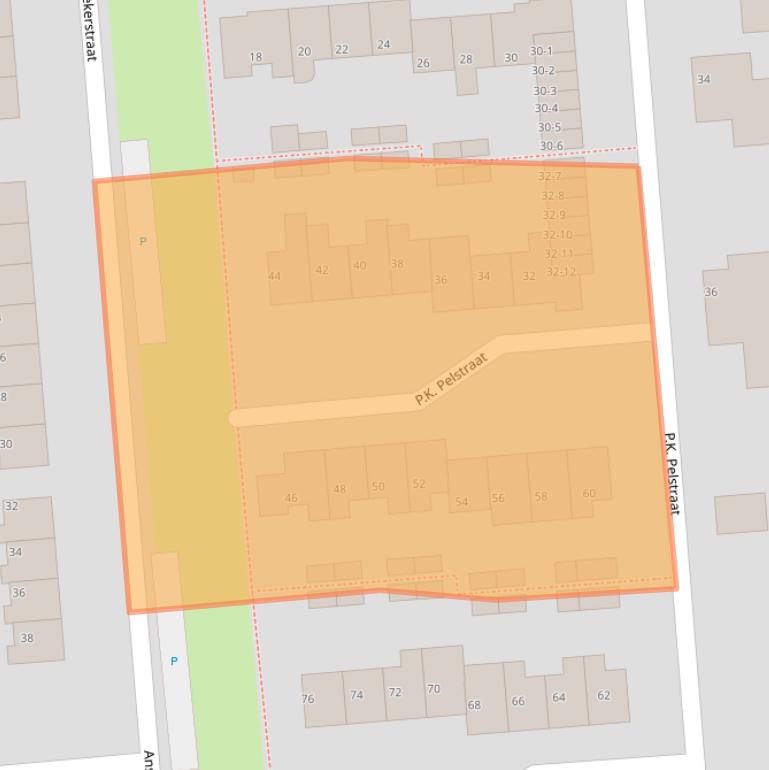 Kaart van postcodegebied 9203NM.