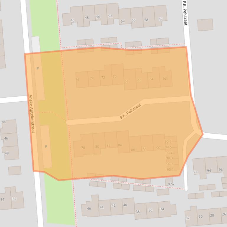 Kaart van postcodegebied 9203NN.