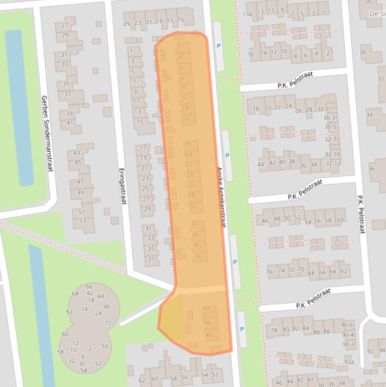 Kaart van postcodegebied 9203NR.