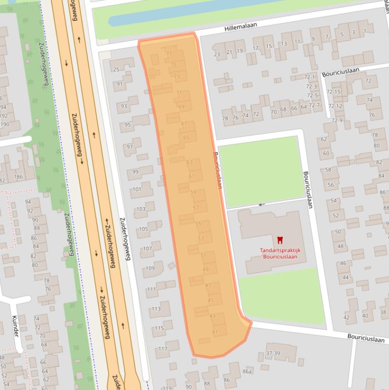 Kaart van postcodegebied 9203PC.