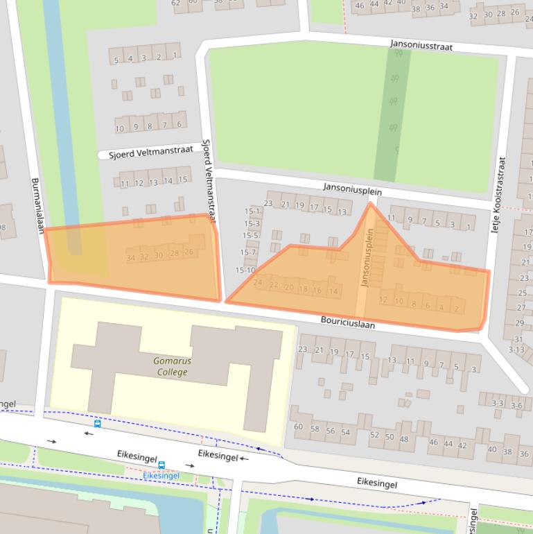 Kaart van postcodegebied 9203PD.