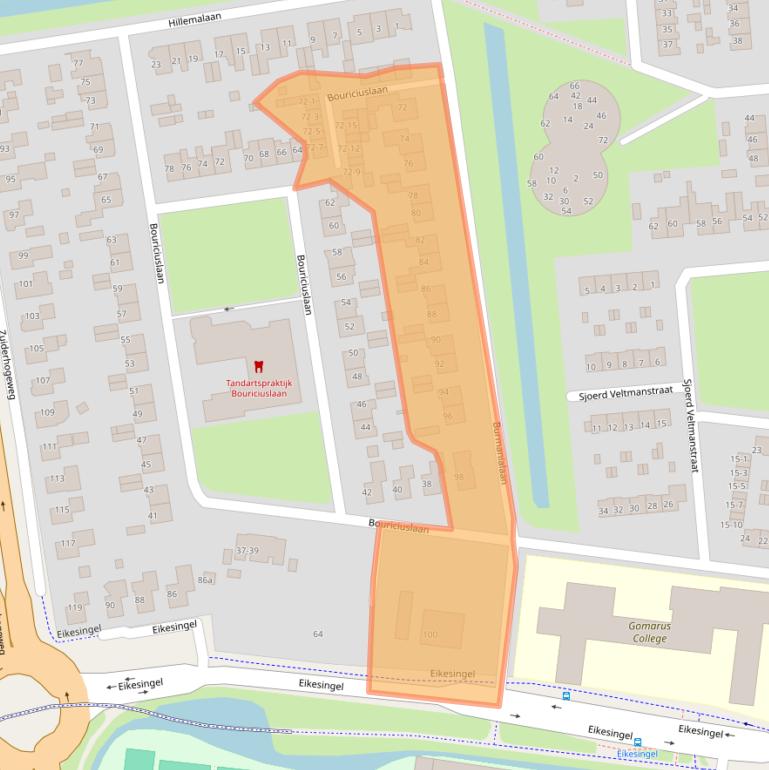 Kaart van postcodegebied 9203PK.