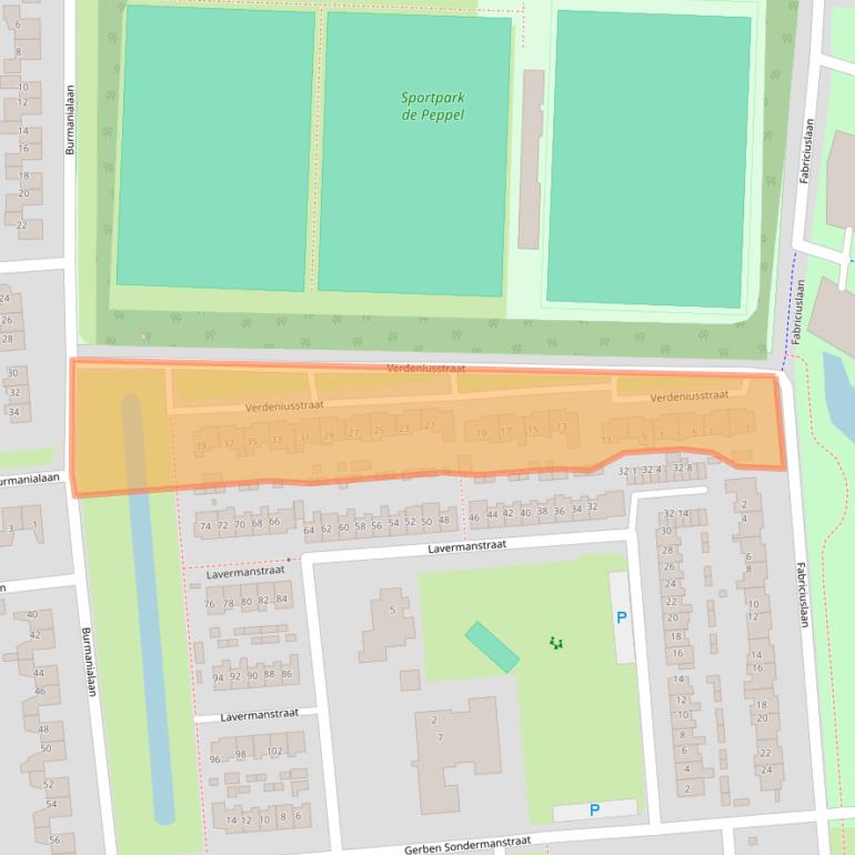 Kaart van postcodegebied 9203RB.