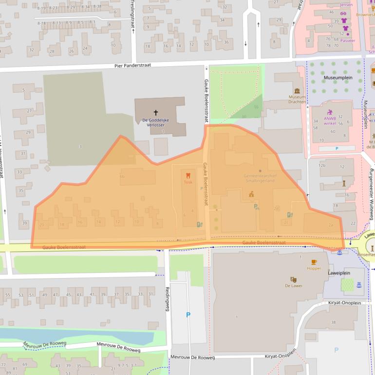 Kaart van postcodegebied 9203RM.