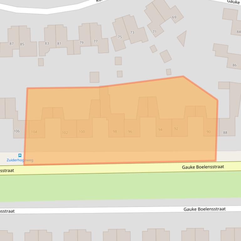 Kaart van postcodegebied 9203RR.