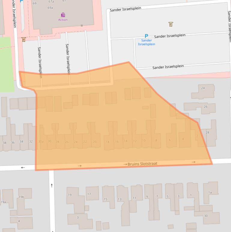 Kaart van postcodegebied 9203SB.