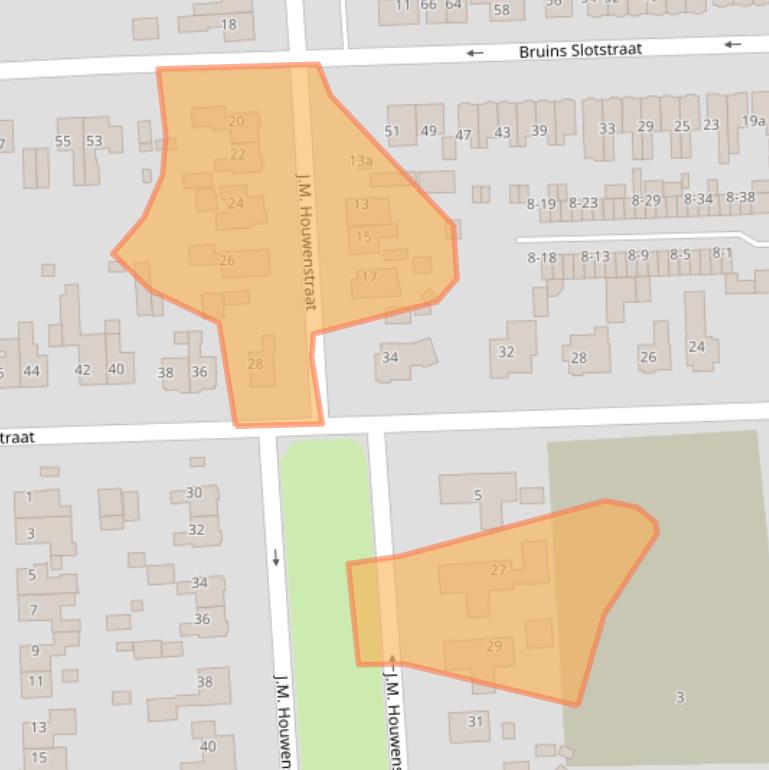 Kaart van postcodegebied 9203SL.