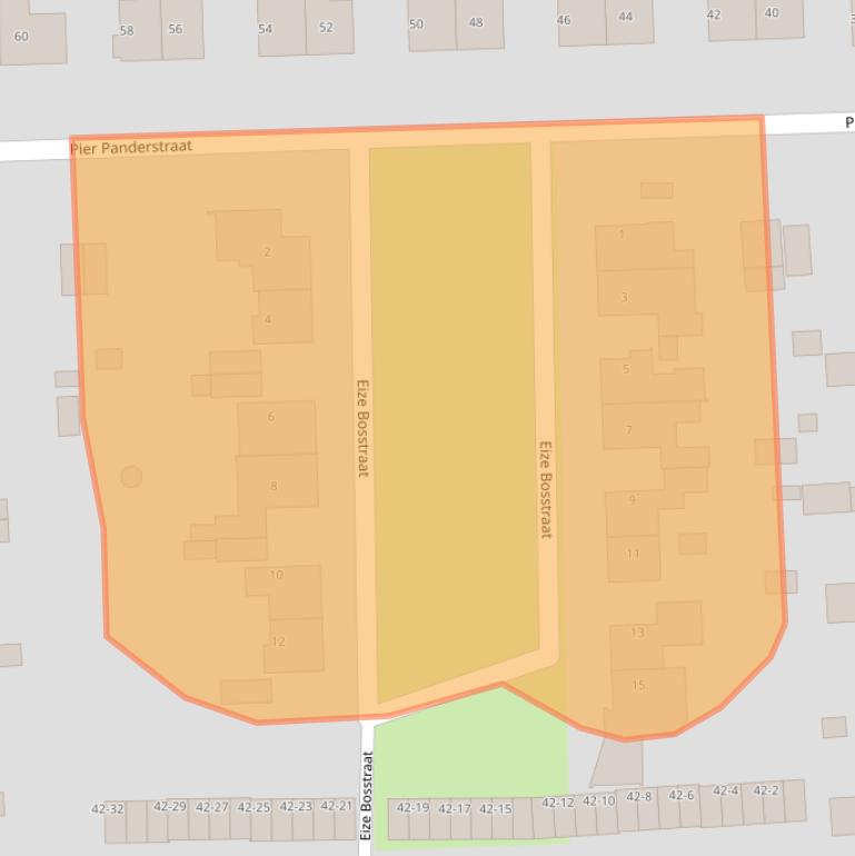 Kaart van postcodegebied 9203SN.