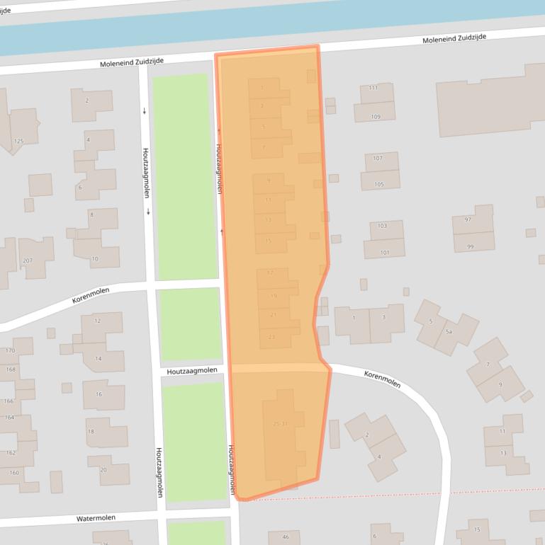 Kaart van postcodegebied 9203VE.