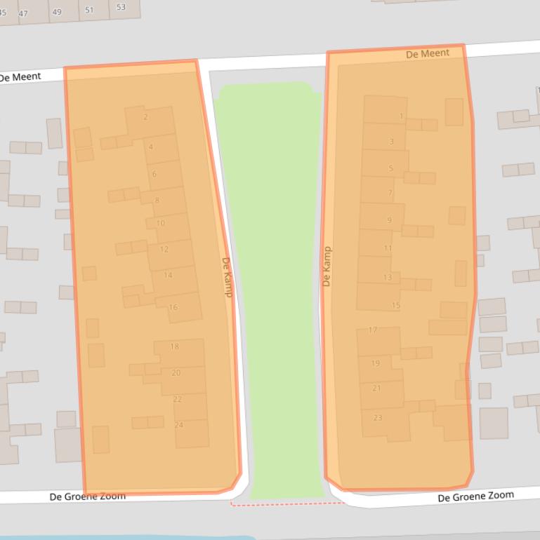Kaart van postcodegebied 9203XW.