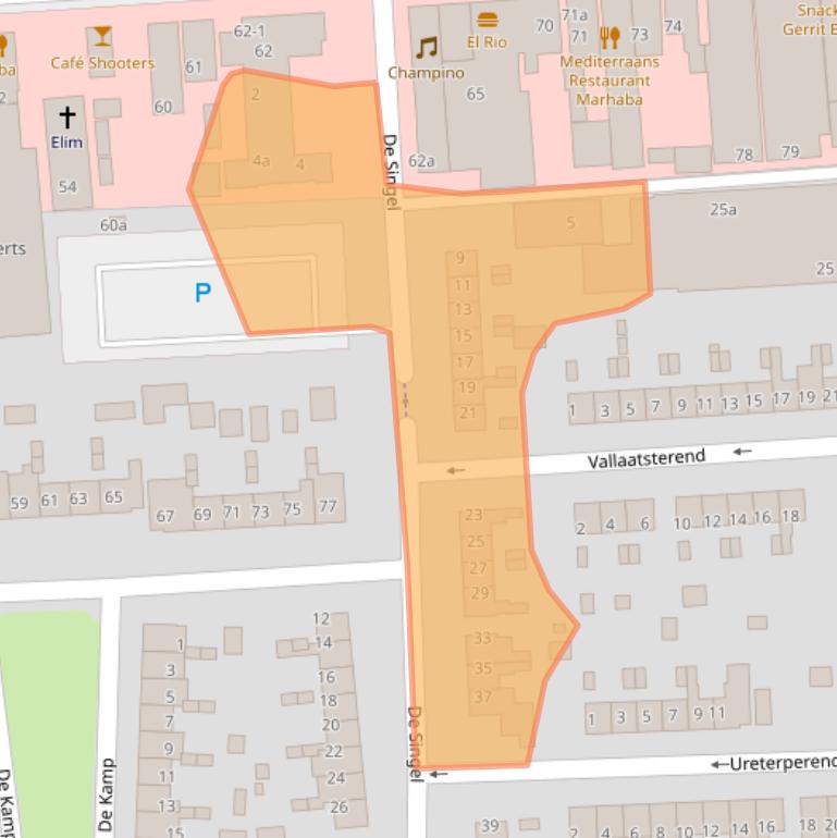 Kaart van postcodegebied 9203XX.