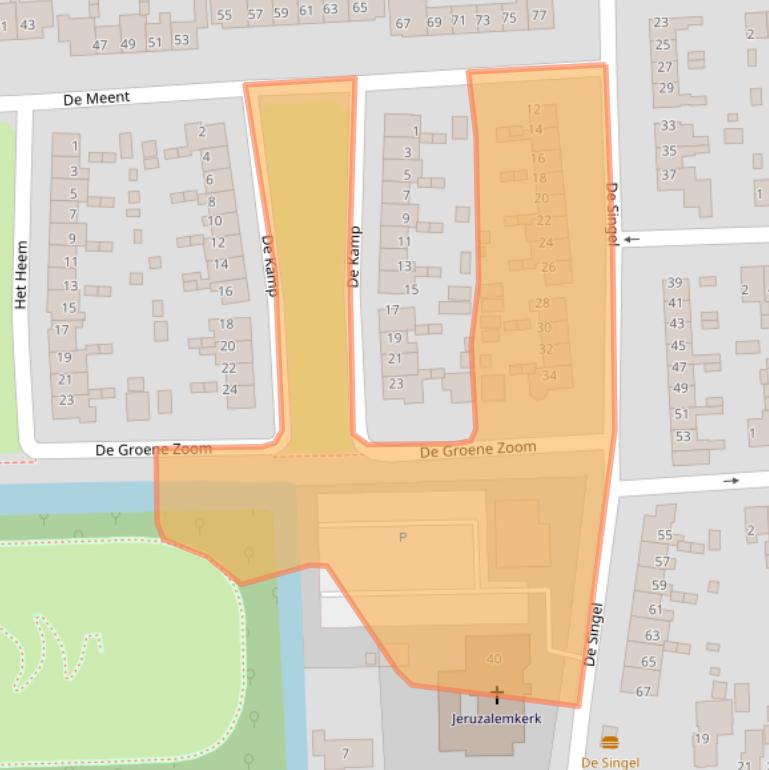 Kaart van postcodegebied 9203ZA.