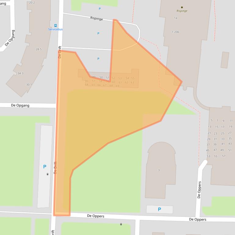 Kaart van postcodegebied 9203ZK.