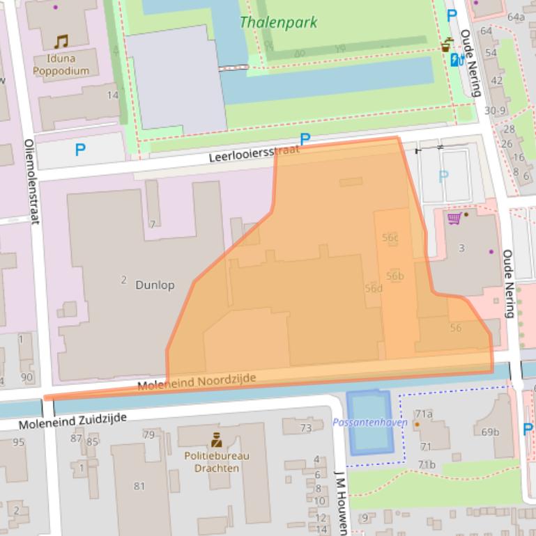 Kaart van postcodegebied 9203ZR.