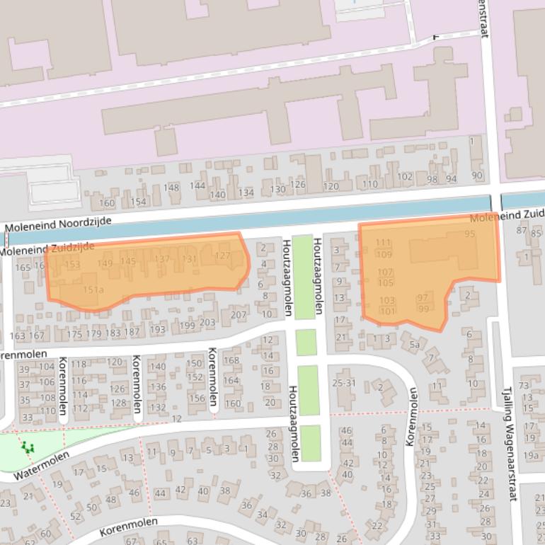 Kaart van postcodegebied 9203ZX.