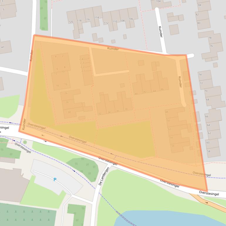 Kaart van postcodegebied 9204AC.