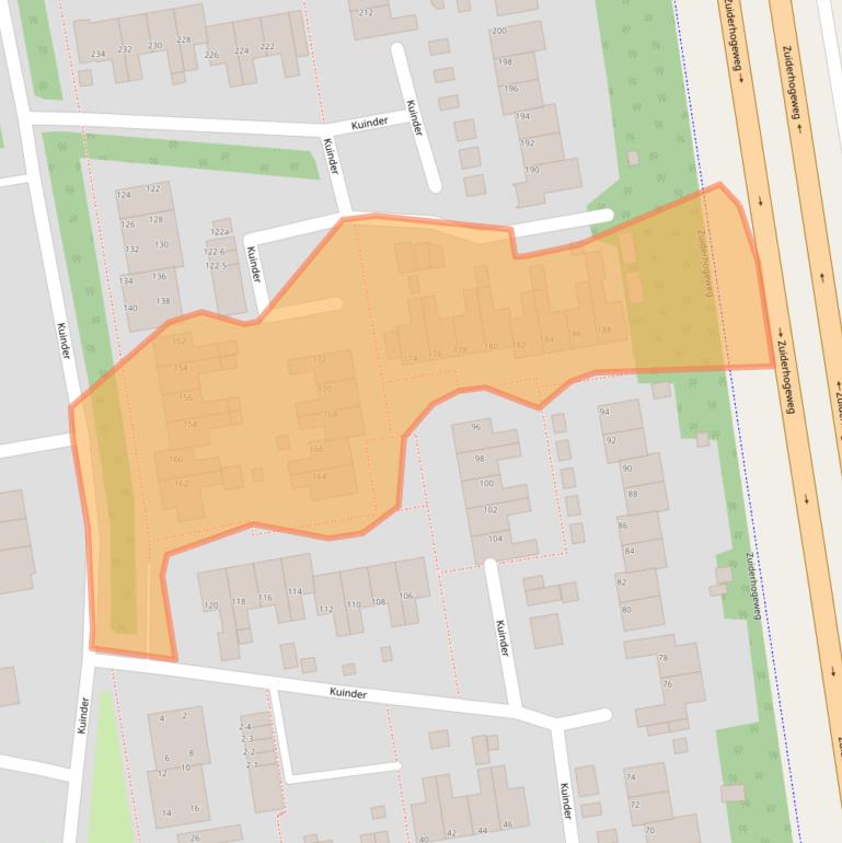 Kaart van postcodegebied 9204AG.