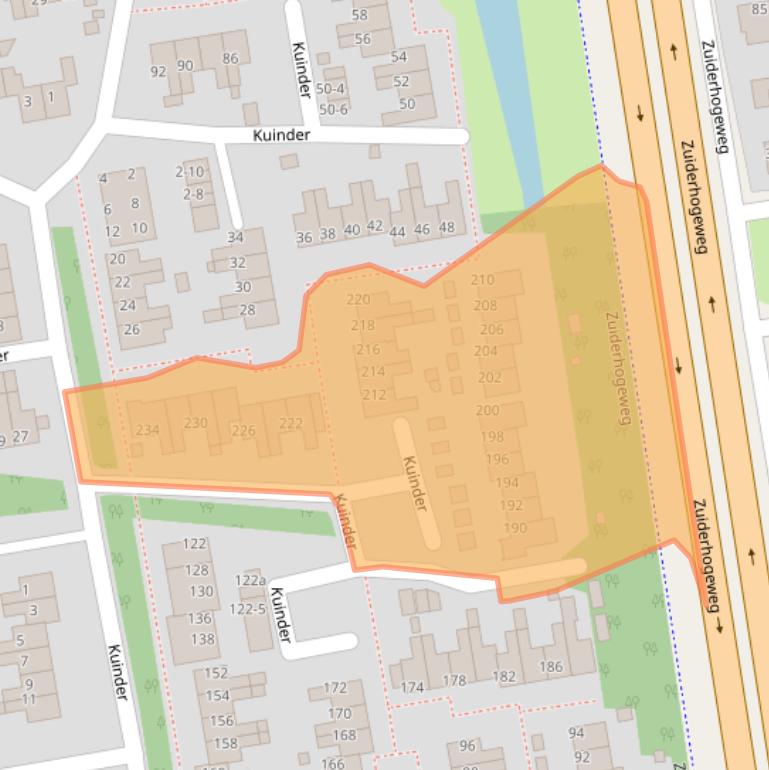 Kaart van postcodegebied 9204AH.