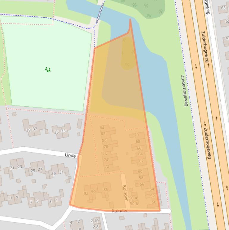 Kaart van postcodegebied 9204AK.