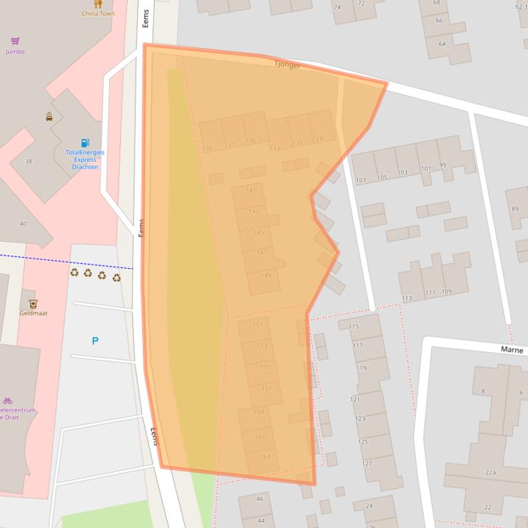 Kaart van postcodegebied 9204AR.