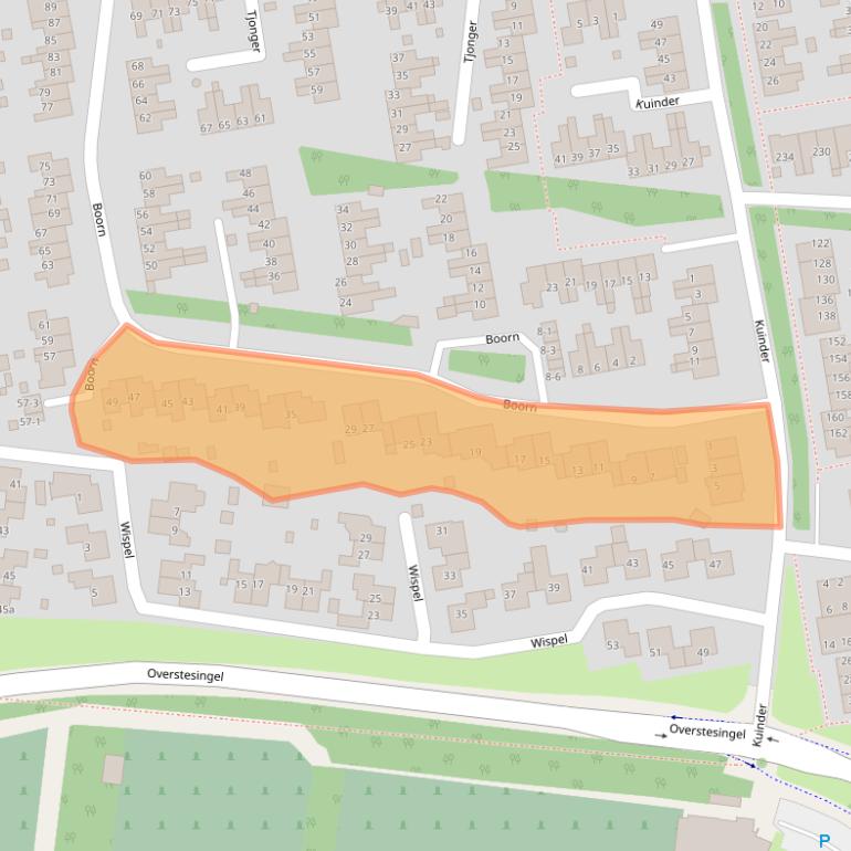 Kaart van postcodegebied 9204AZ.
