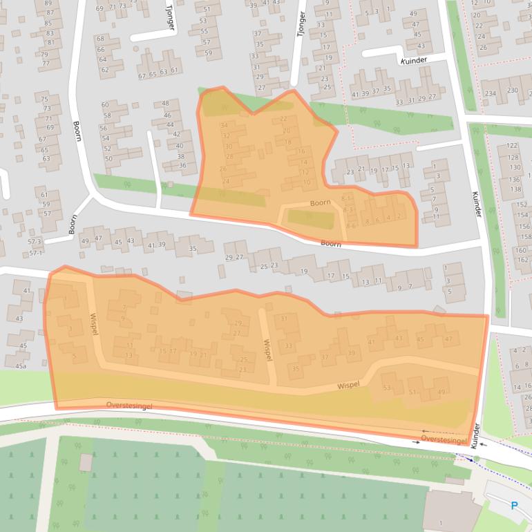 Kaart van postcodegebied 9204BA.