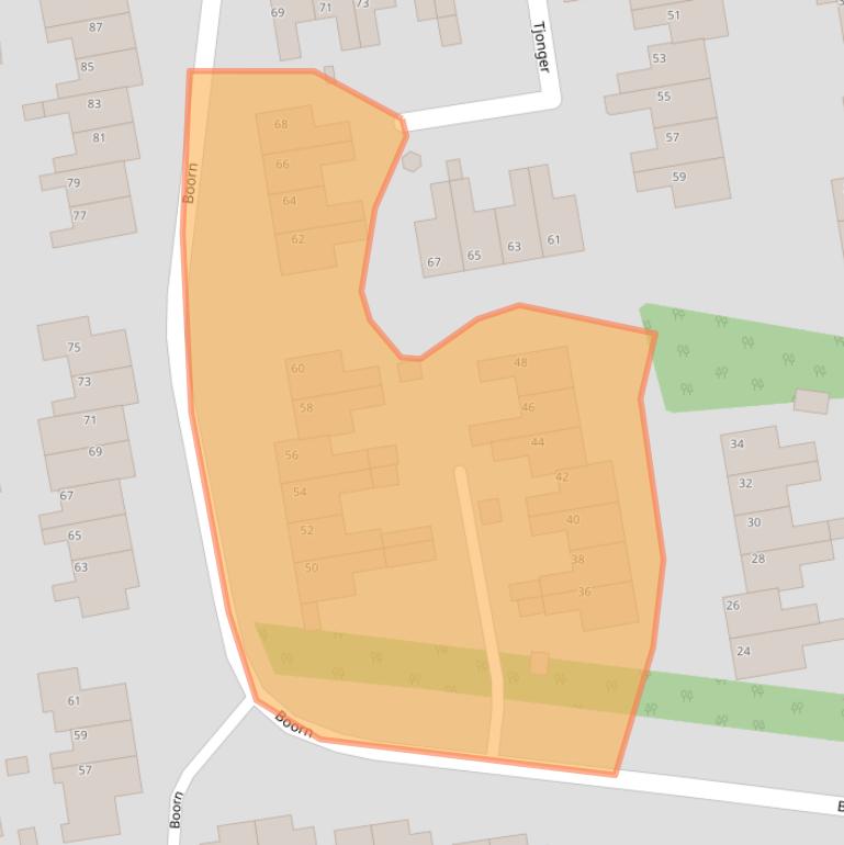 Kaart van postcodegebied 9204BB.