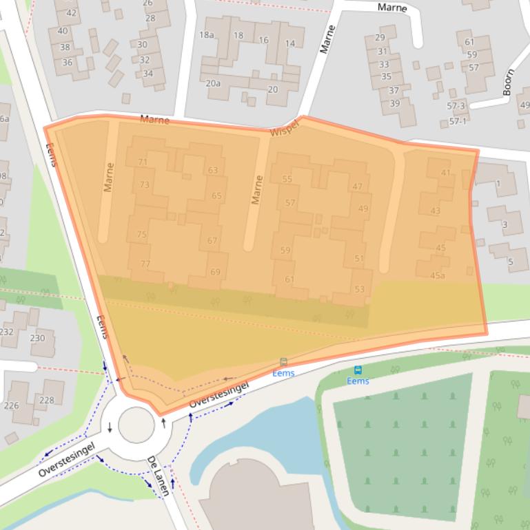 Kaart van postcodegebied 9204BD.