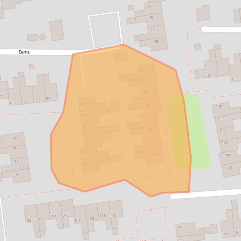 Kaart van postcodegebied 9204CA.