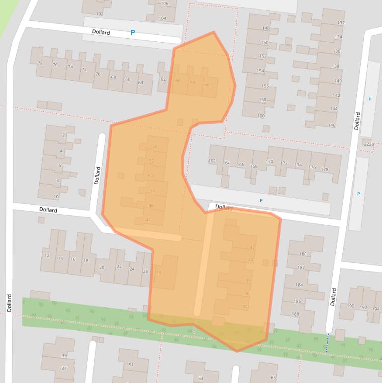 Kaart van postcodegebied 9204CP.